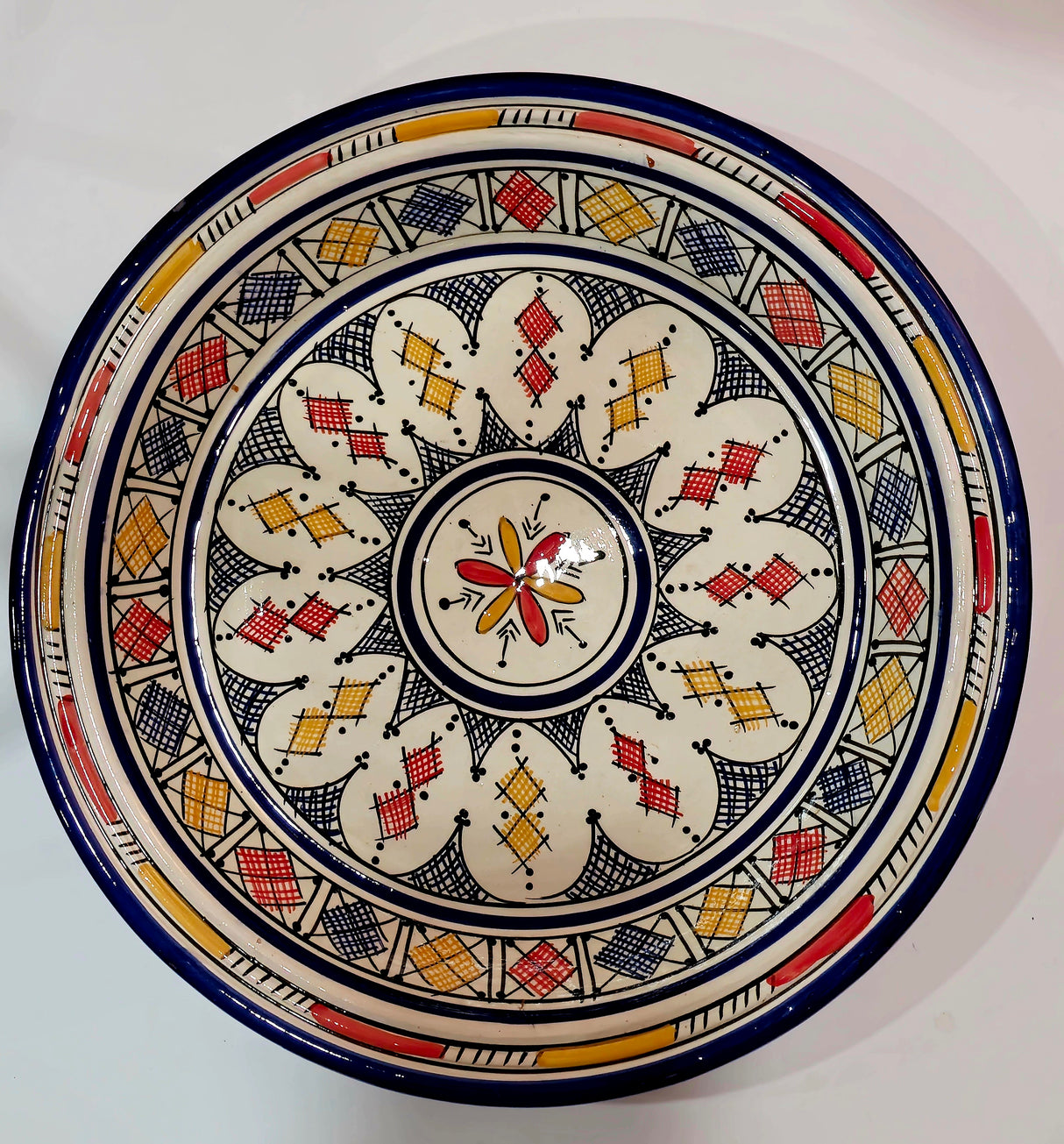 Kasriya Clay Plate Decorated 45 cm