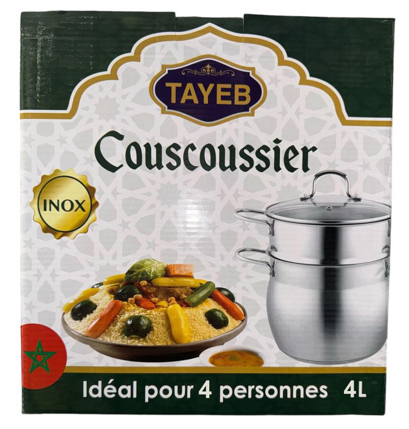 Couscousier Pot Stainless Steel Steamer 4L