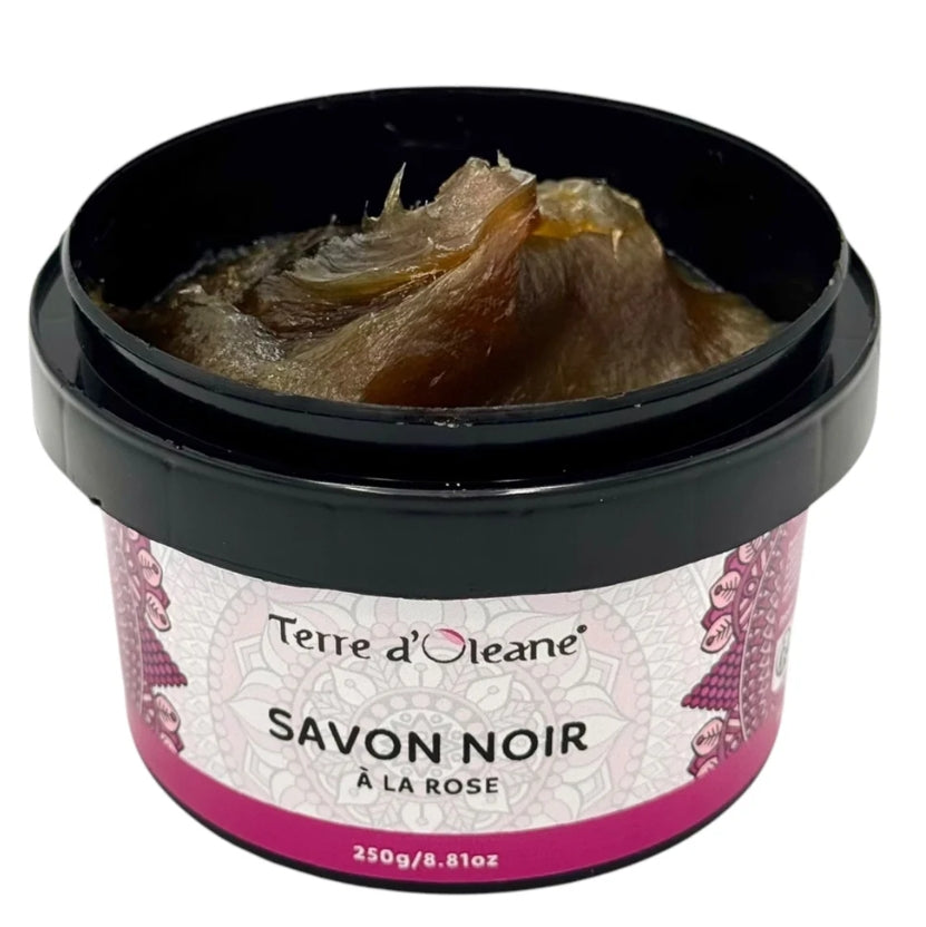 Black Soap Natural with Rose Terre d’Oleane 250g